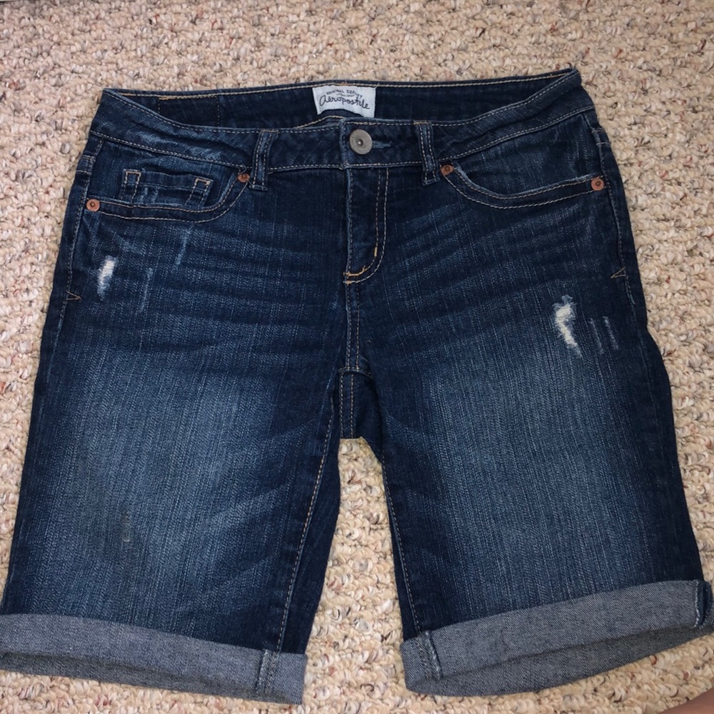 long jean shorts